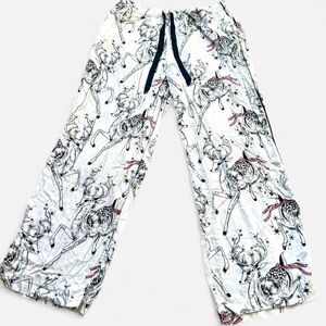 Victoria’s Secret White Pajama Pants with Deer Print